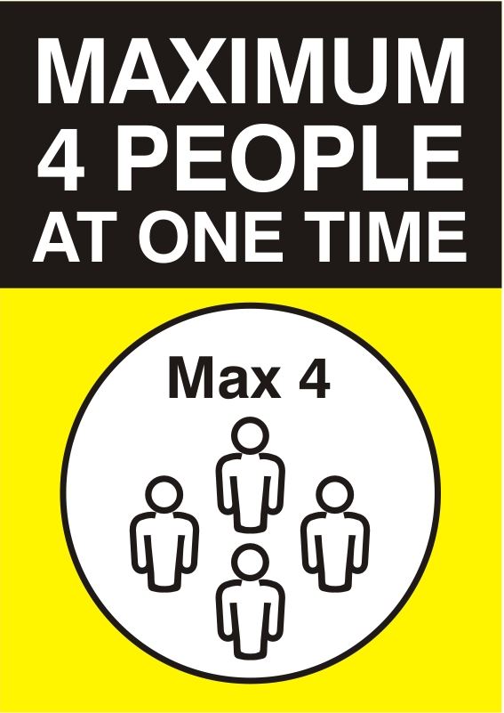 Maximun Lmit Four 4 People In Retail At One Time Maine