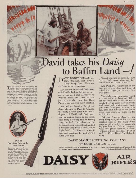 Daisy Air Rifles Ad Putnam Maine