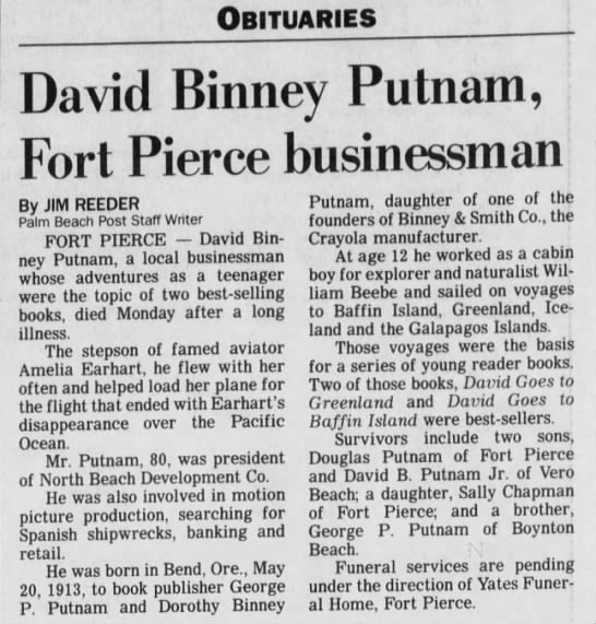 David Binney Putnam Obituary Maine