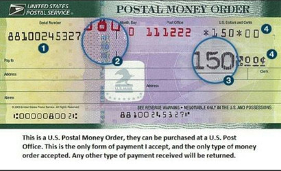 US Postal Money Order Gun Broker Payment Maine
