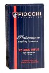 Fiocchi 22lr 38gr Copper Plated HP 50rds Ammo