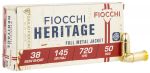 Fiocchi Heritage 38s&w Short 145gr FMJ Ammo
