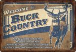 Buck Country Tin Sign