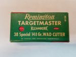 Remington 38spl Kleanbore Wad Cutter Ammo