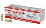 Winchester Target 9mm 115gr FMJ 100rds Ammo